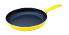 Yellow enamel frying pan