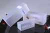 PVC milky white rectangle box with printing and hanger