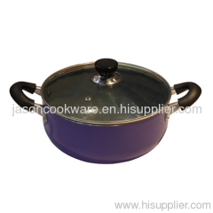 22cm Aluminum white ceramic coating saucepot