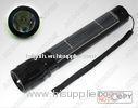 Bright CE 178*35mm Aluminum Alloy 2V / 120MA Solar LED Flashlight For Travelling And Hiking