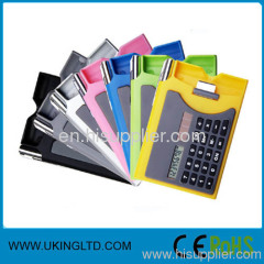 Calculator with name card holder