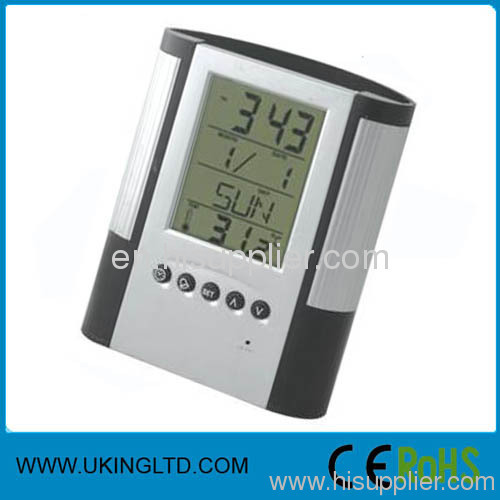 LCD Clock with Penholder