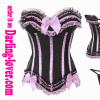 Pink bows colorful lace corset