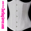 Pure white satin underbust corset
