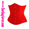 Red satin underbust corset