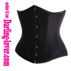 Black satin underbust corset