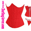 Red jacquard fabric Underbust corset
