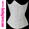 white acquard fabric Underbust corset