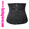 Black white stripe underbust corset