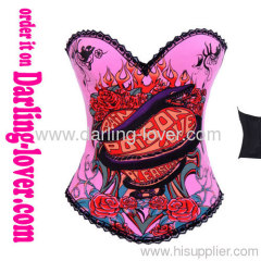 poison love pink overbust corset