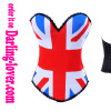 Printed The Union Jack overbust corset