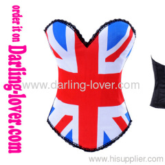 Printed The Union Jack overbust corset