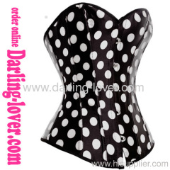 white spot sexy overbust corset