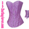 Purple Print fabric overbust corset