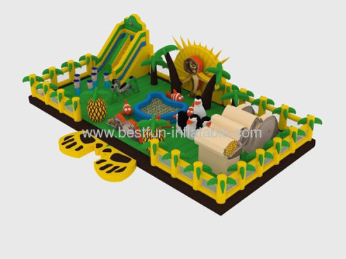 2013 New Trampoline Madagascar Inflatable Playground