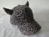 Cute Printed Acrylic / Cotton Ladies Baseball Caps, Fashion 6 Panel Leopard Caps / Hats For Kids