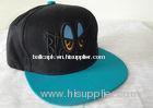 Customized Flat Peak Hip Hop Caps For Men / Child, Cool Flat Embroidery Baseball Caps With 6 Panels