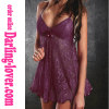 Purple Lace Sexy Babydoll