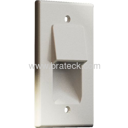 Recessed low voltage cable plate