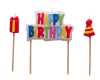 Happy Birthday Molded Pick Candle Set