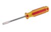 Red color strip acetate handle screwdriver with slot tip