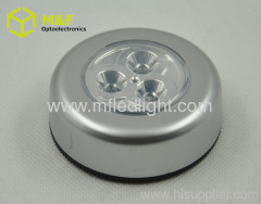 3LED round mini led push light