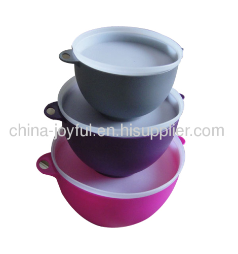 3pcs Set Salad Bowl with Lid