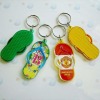 Fashion acrylic slippers keyrings