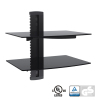 Glass DVD wall mount shelf