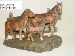 3D Carved Horse Families