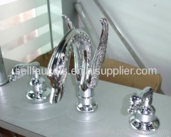 chrome clour swan sink faucet 8 inch widespread lavtory faucet hotel faucet