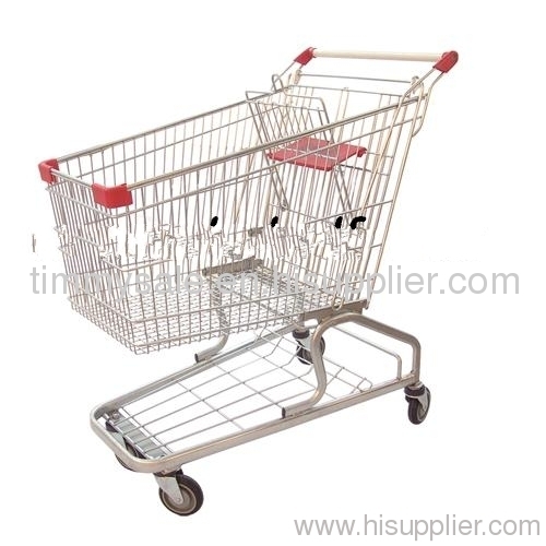 best selling supermarket metal trolley store hand cart grocery shopping carts