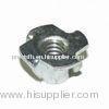 Customized Nickel / Zinc Plated Four Prongs Tee Nut, Steel Tee Nuts, Weld Nuts