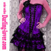 Purper Sexy Lace Corset Dress Sets