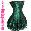 Green Lace Corset Dress Sets