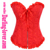 Red Zipper Jacquard Corset