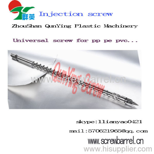 injection universal screw for pp pe pvc