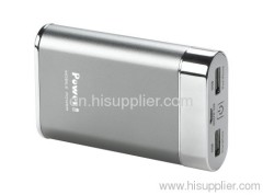 2013 Newest 8000MAH Charger Portable with 2 USB Output & Compact Size