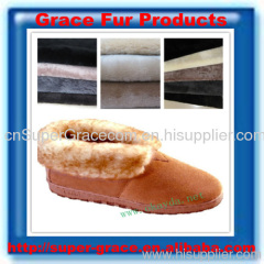 Genuine natural sheepskin fur shoe lining