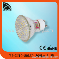 80led 3.5w CE&ROHS GU10 MR16 E14 E27 led spot light lamp