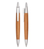 Promotional bamboo ballpen with plastic trims and clip