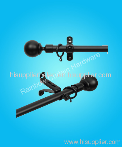 extendable black color curtain rod set