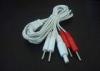 Red + White Four Fastener -In One Electrode Wire / Electrodes Wire For Massager, Custom Tens Lead Wi