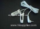 3.5 dc Plug Electrodes Wire With Two Ear Clip / Medical Lead Wire For Tens, 1.2 Resistance Tens Lead