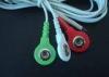 Three Colors Snap Electrodes Wires / Customized Lead Wire / Electric Copper Lead Cable, 1.5M Tens L