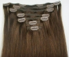 Clip on hair extension(100% human hair)