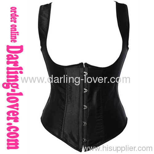 Blace Satin Overbust Corset