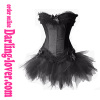 Blace Lace Corset With MIni Dress