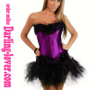 Purple Mini Corset with Blace Dress