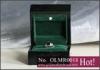 5mm MDF glossy black and green velvet packing Lighted Ring Box and custom engagement ring box